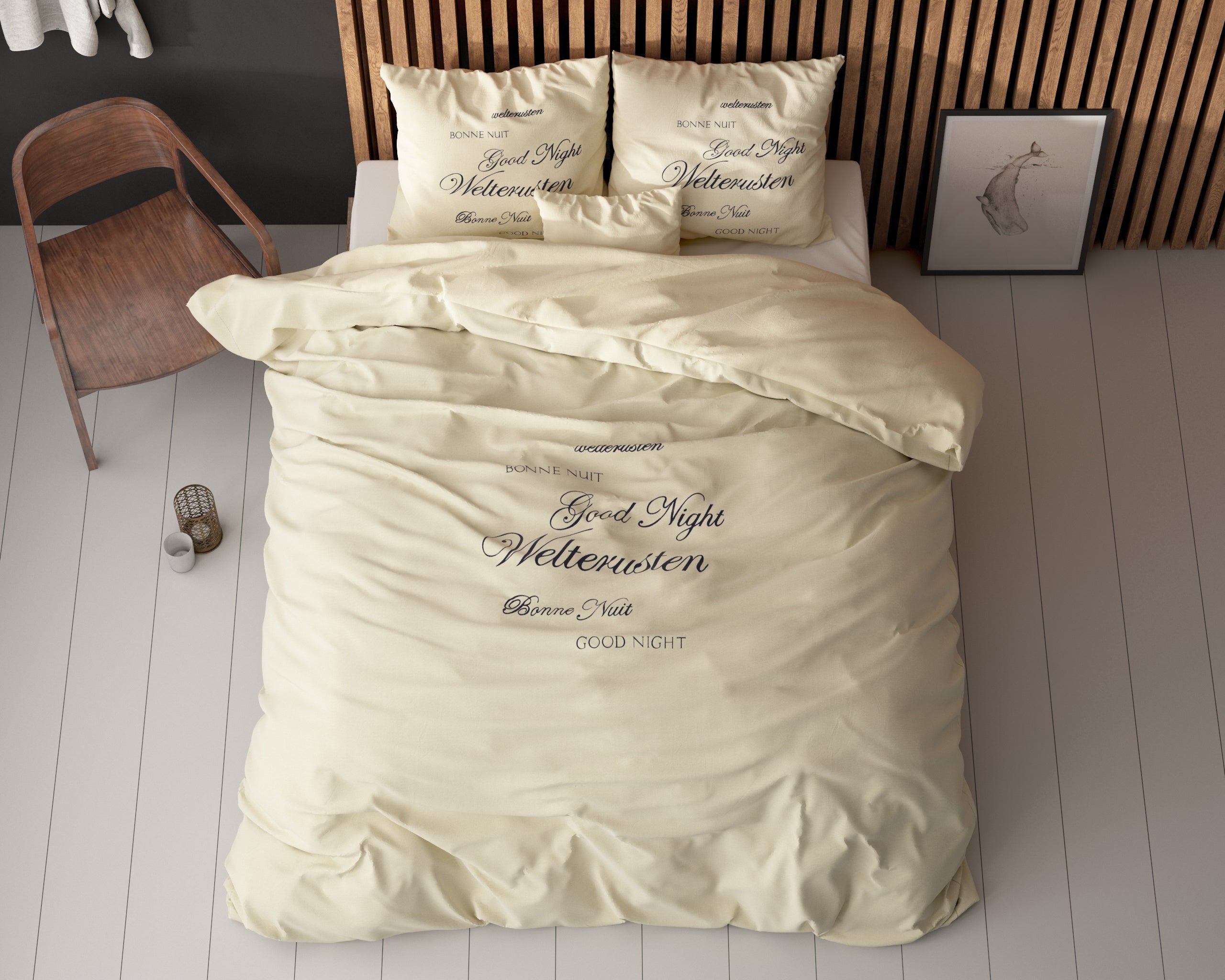 Welterusten Creme Dekbedovertrek