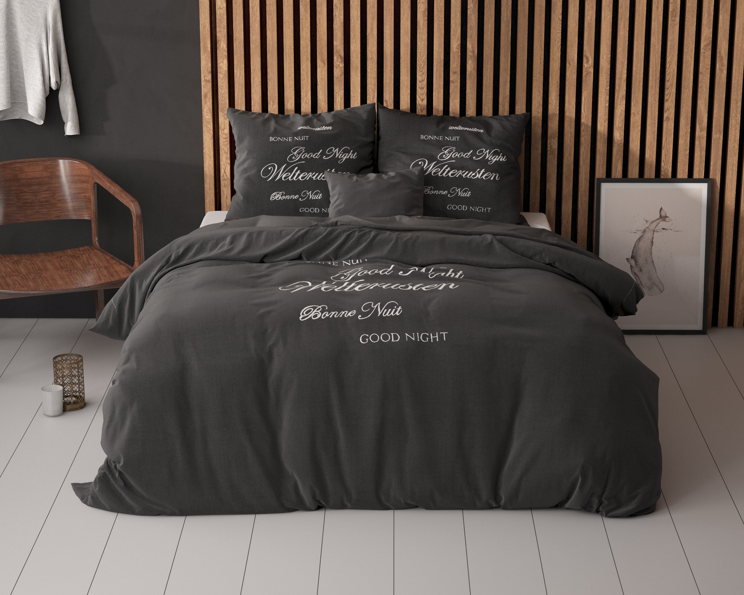 Welterusten Zwart Dekbedovertrek