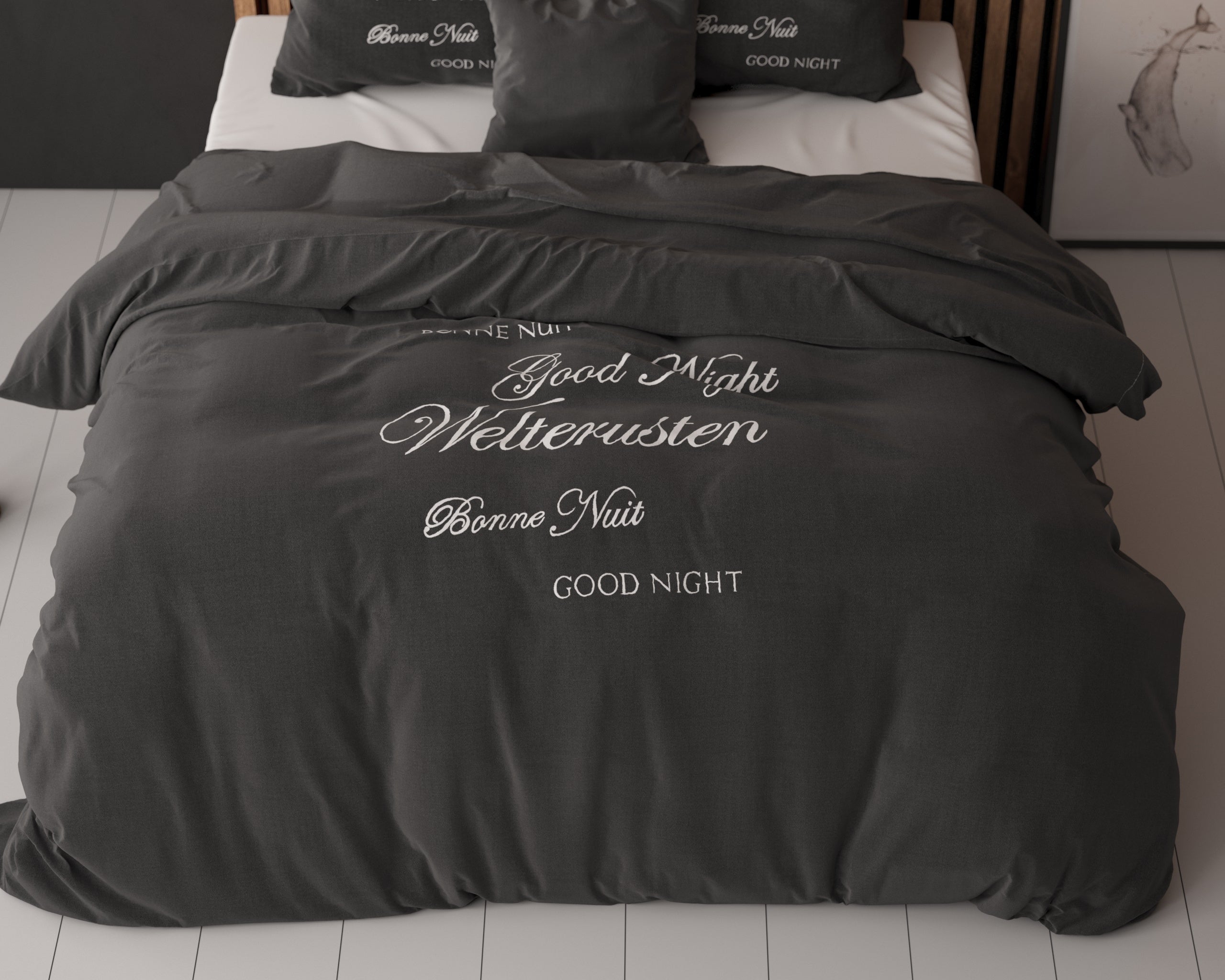Welterusten Zwart Dekbedovertrek