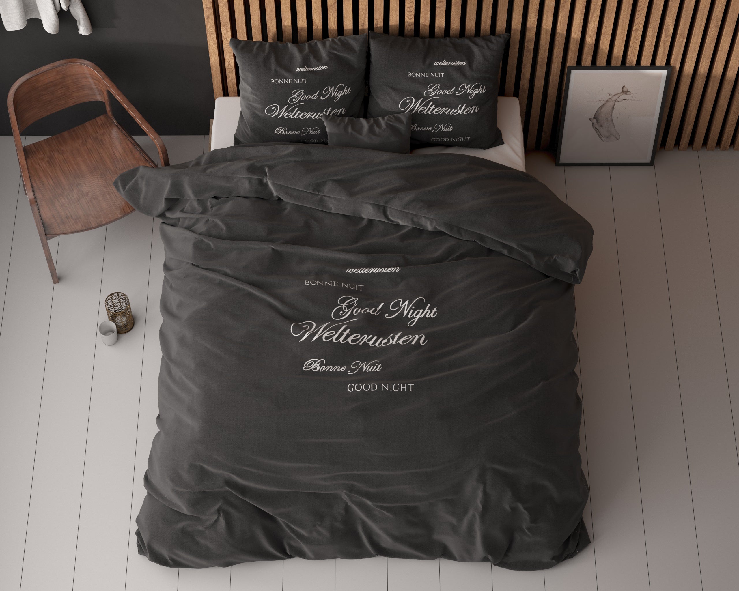 Welterusten Zwart Dekbedovertrek