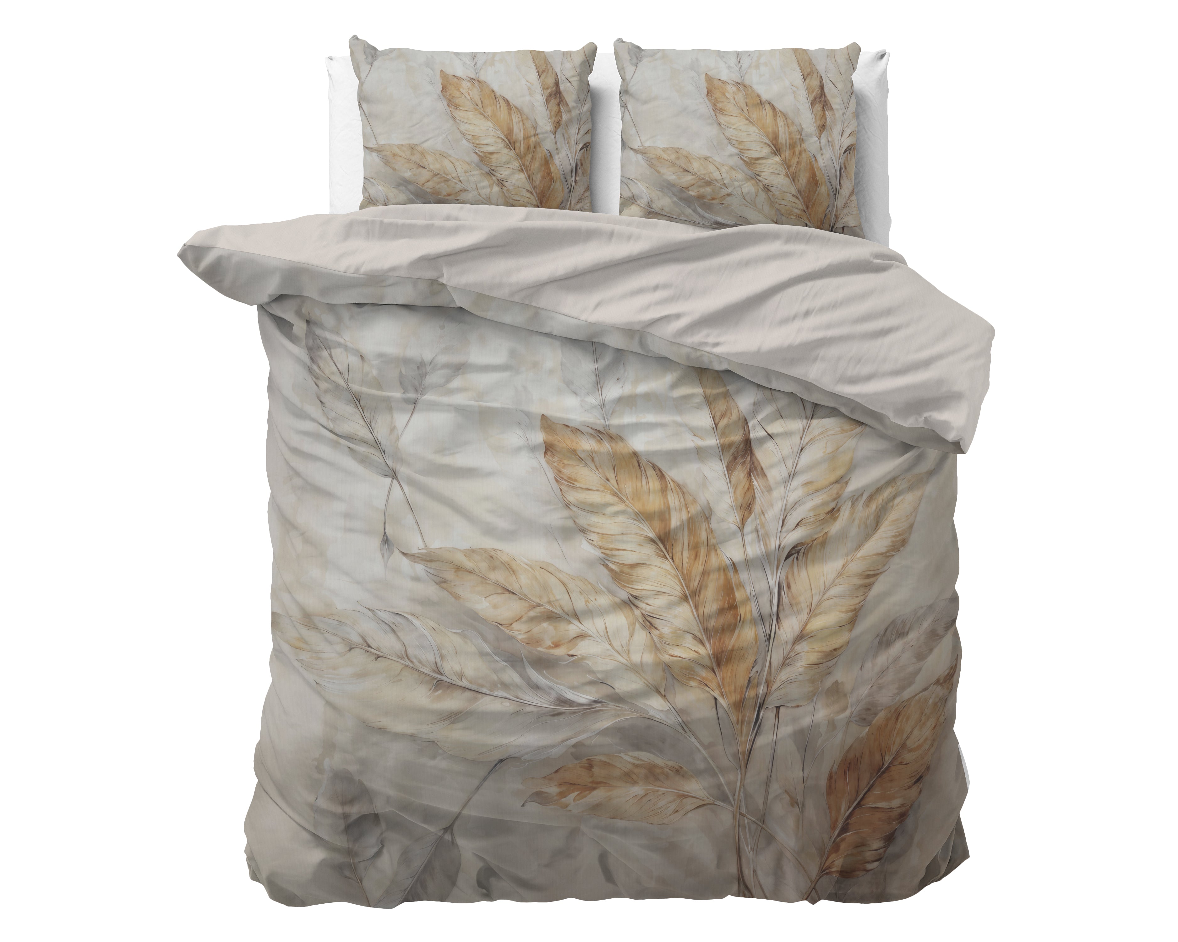 Whole Nature Dekbedovertrek Zand - Luxe Satijn - Hoge kwaliteit - Trendy prints