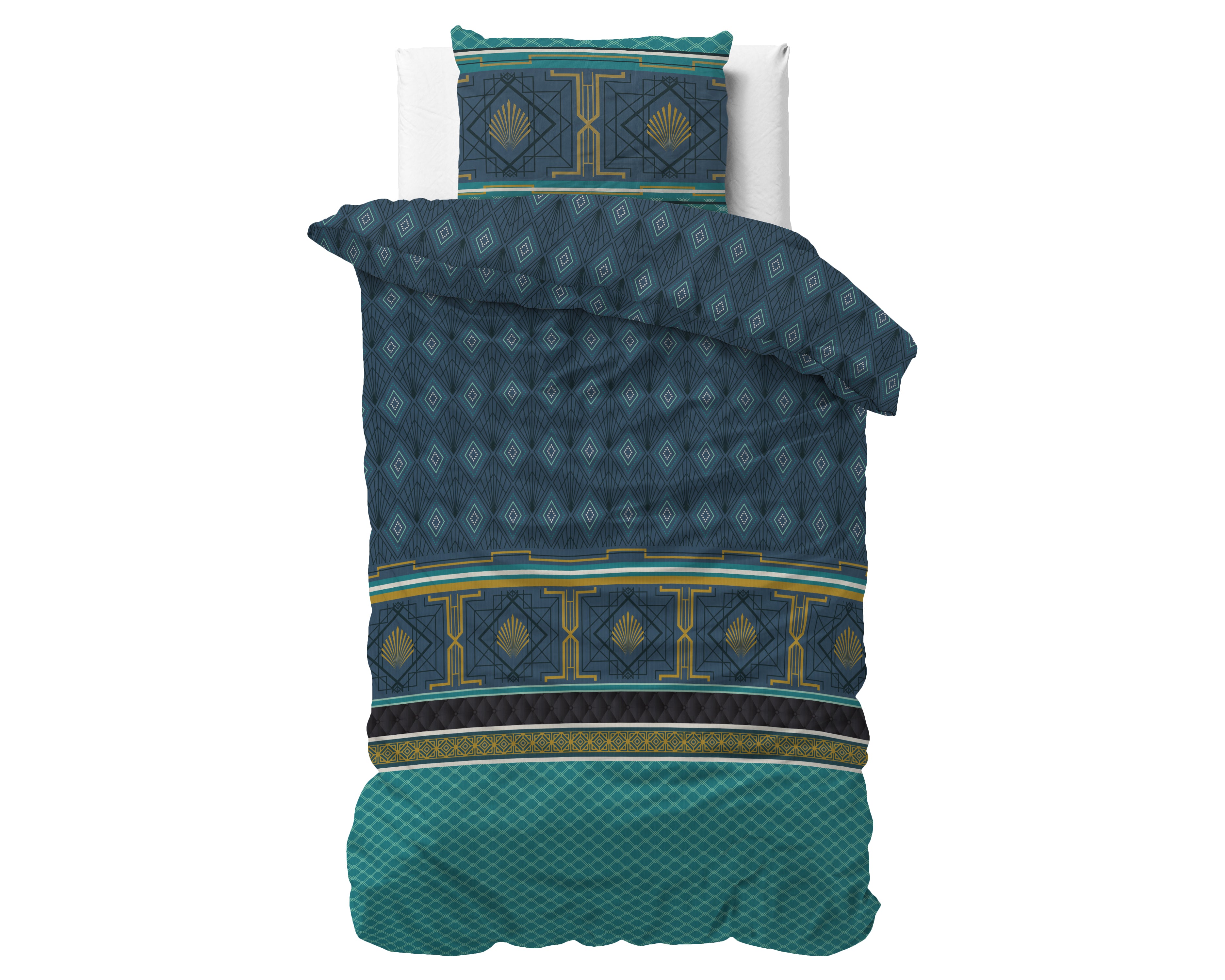Xavier Green Duvet Cover - Non-Iron - Cotton Woven - Fun Prints