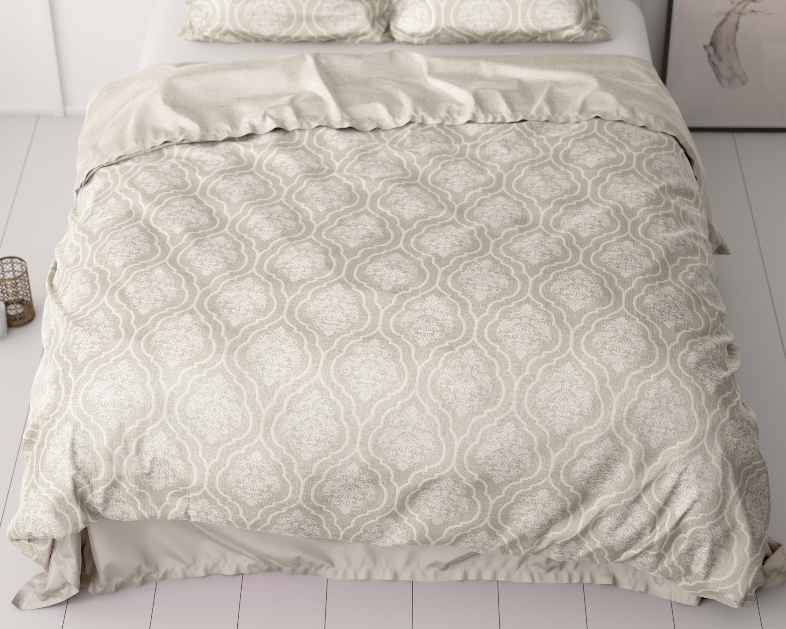 Yaco Zand Dekbedovertrek - Luxe Satijn - Hoge kwaliteit - Trendy prints