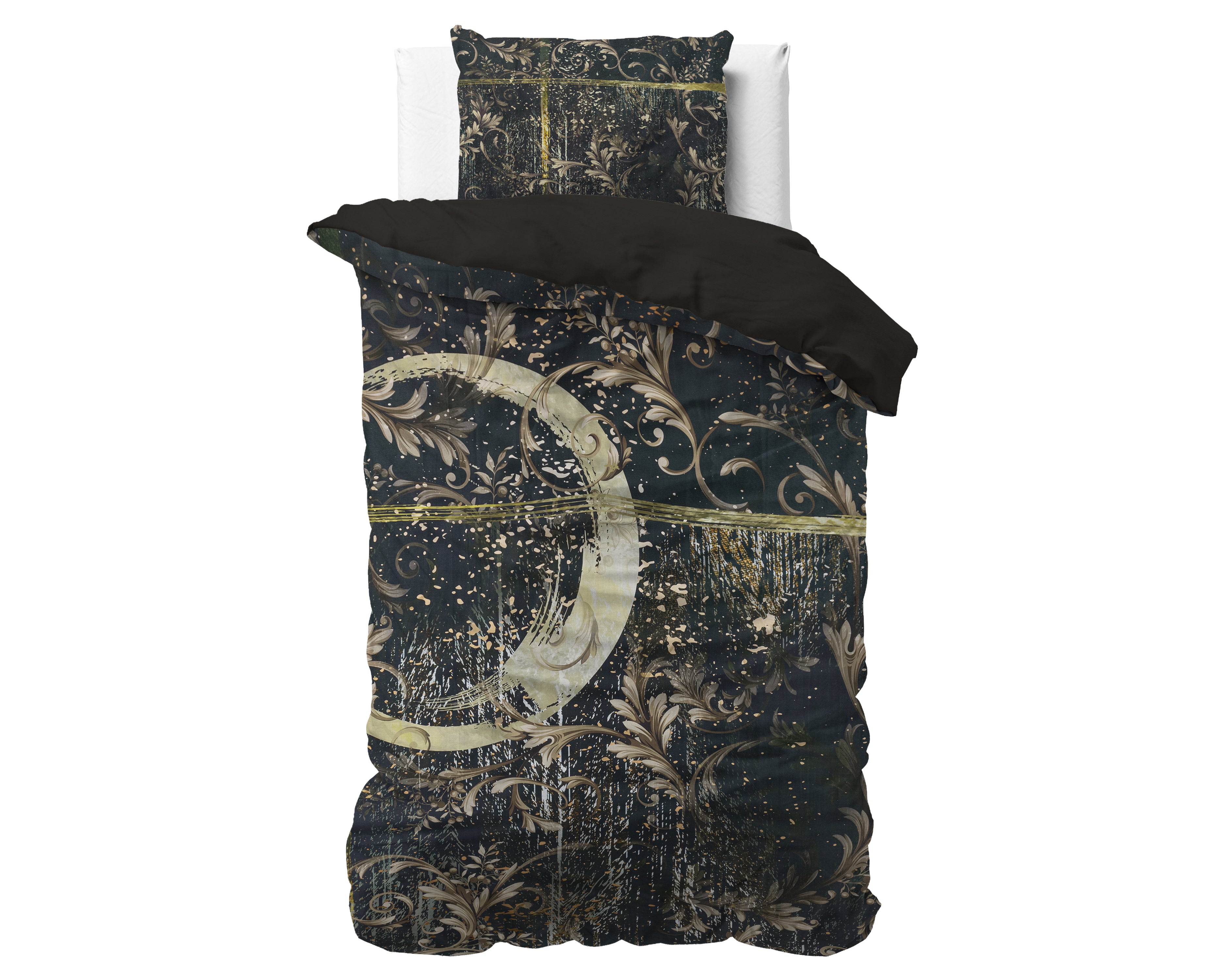 Yasmin Gold Dekbedovertrek - Luxe Satijn - Hoge kwaliteit - Trendy prints