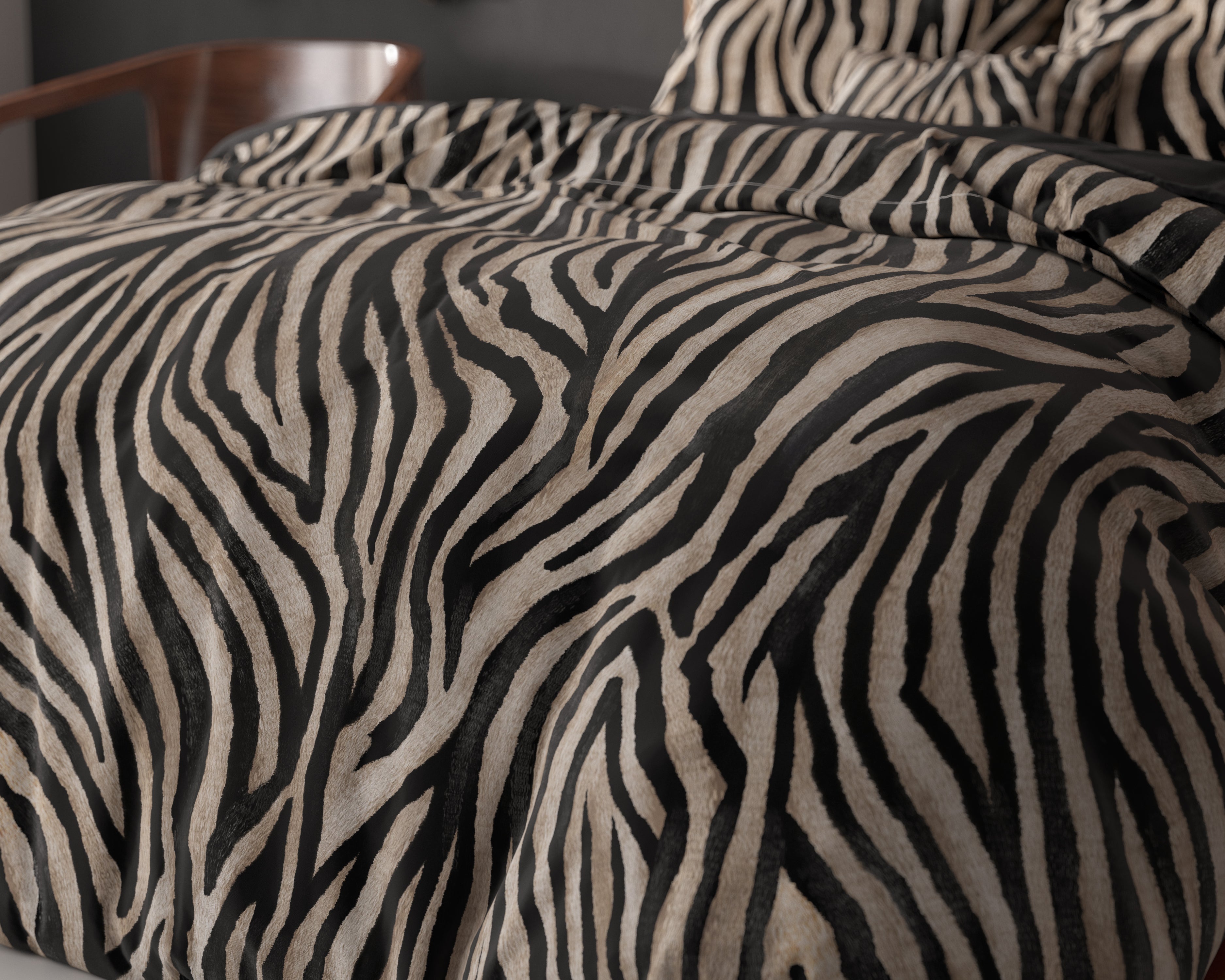 Zebra icon Zwart Dekbedovertrek
