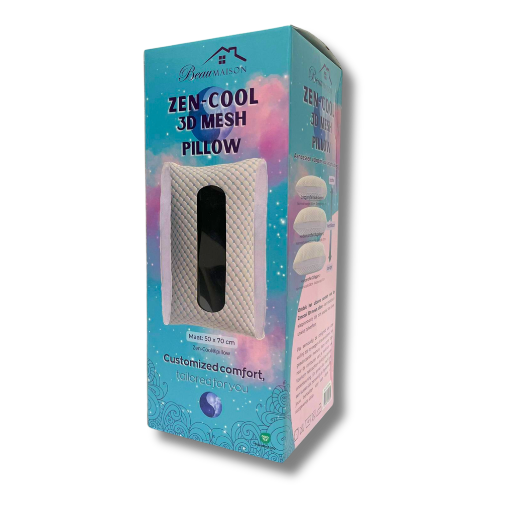 Zen-Cool 3D Pillow – Het Beste Kussen voor Verkoelende en Ondersteunende Nachtrust