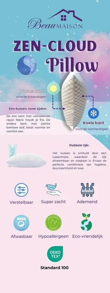 Zen-Cool 3D Pillow – Het Beste Kussen voor Verkoelende en Ondersteunende Nachtrust