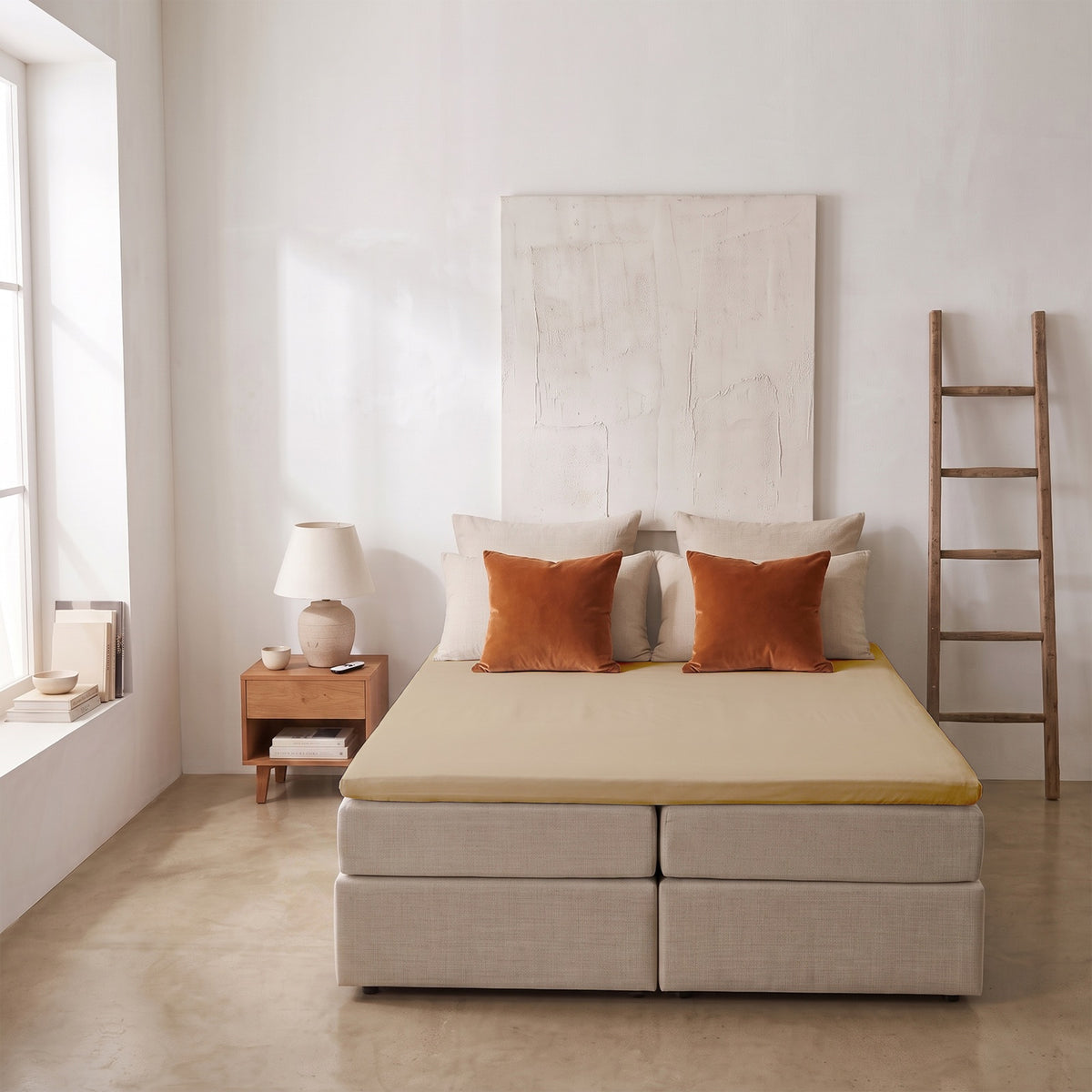 Zydante Swisstech® Jersey Topper Hoeslaken - Zand - Strak om de matras