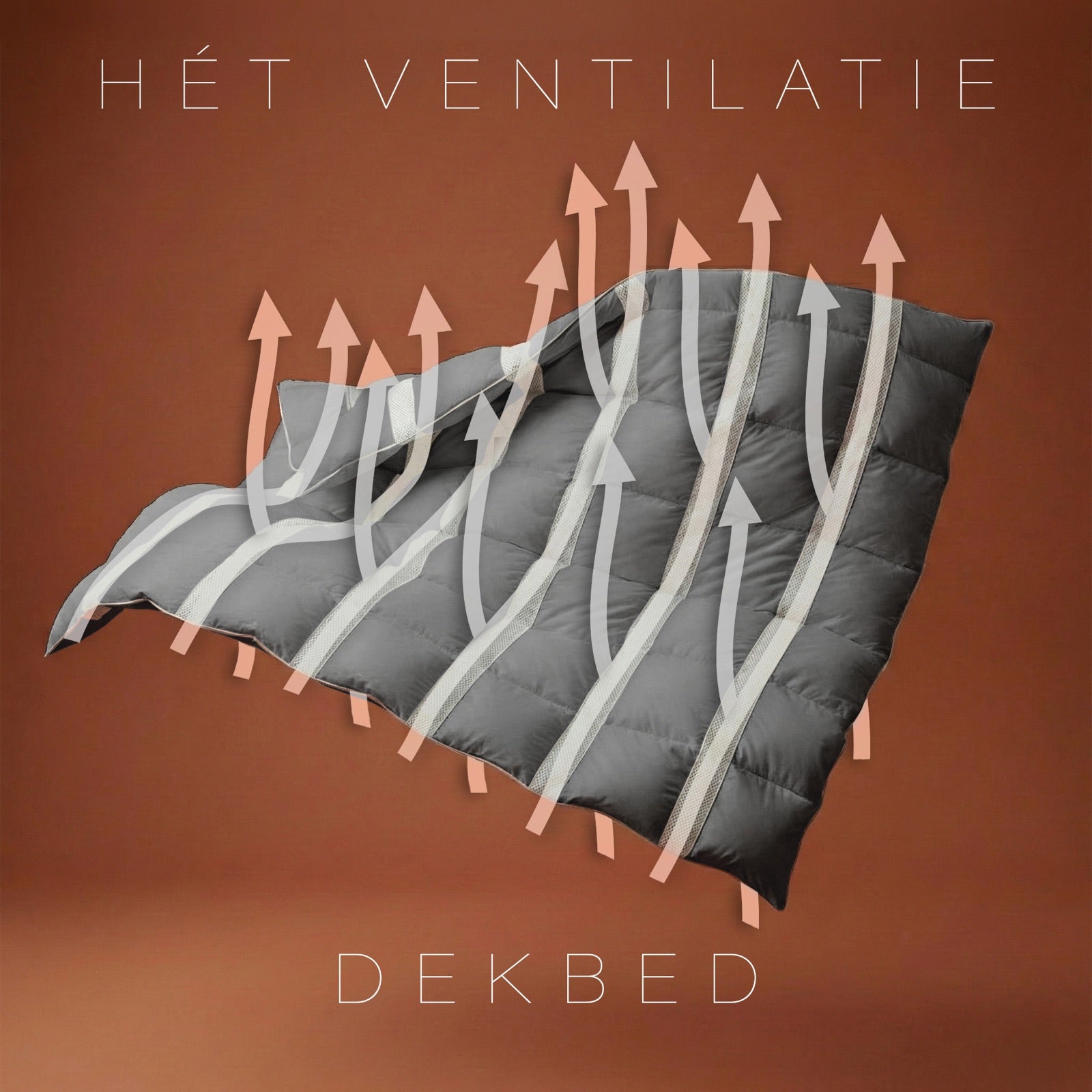 Zydante® Ventilatie Dekbed Zonder Overtrek - Grijs - Voor de zomer