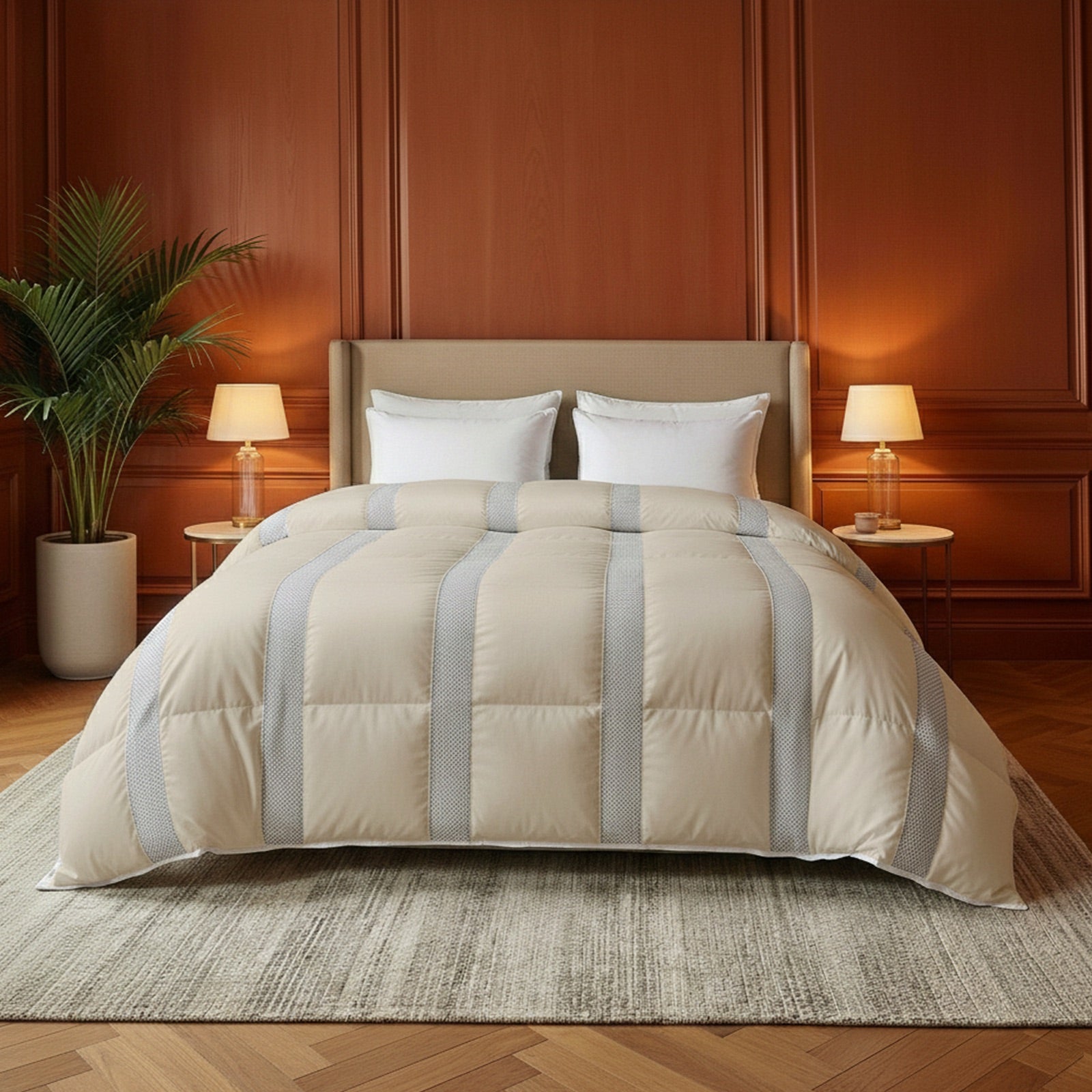 Zydante® Ventilatie Dekbed Zonder Overtrek - Taupe - Voor de zomer