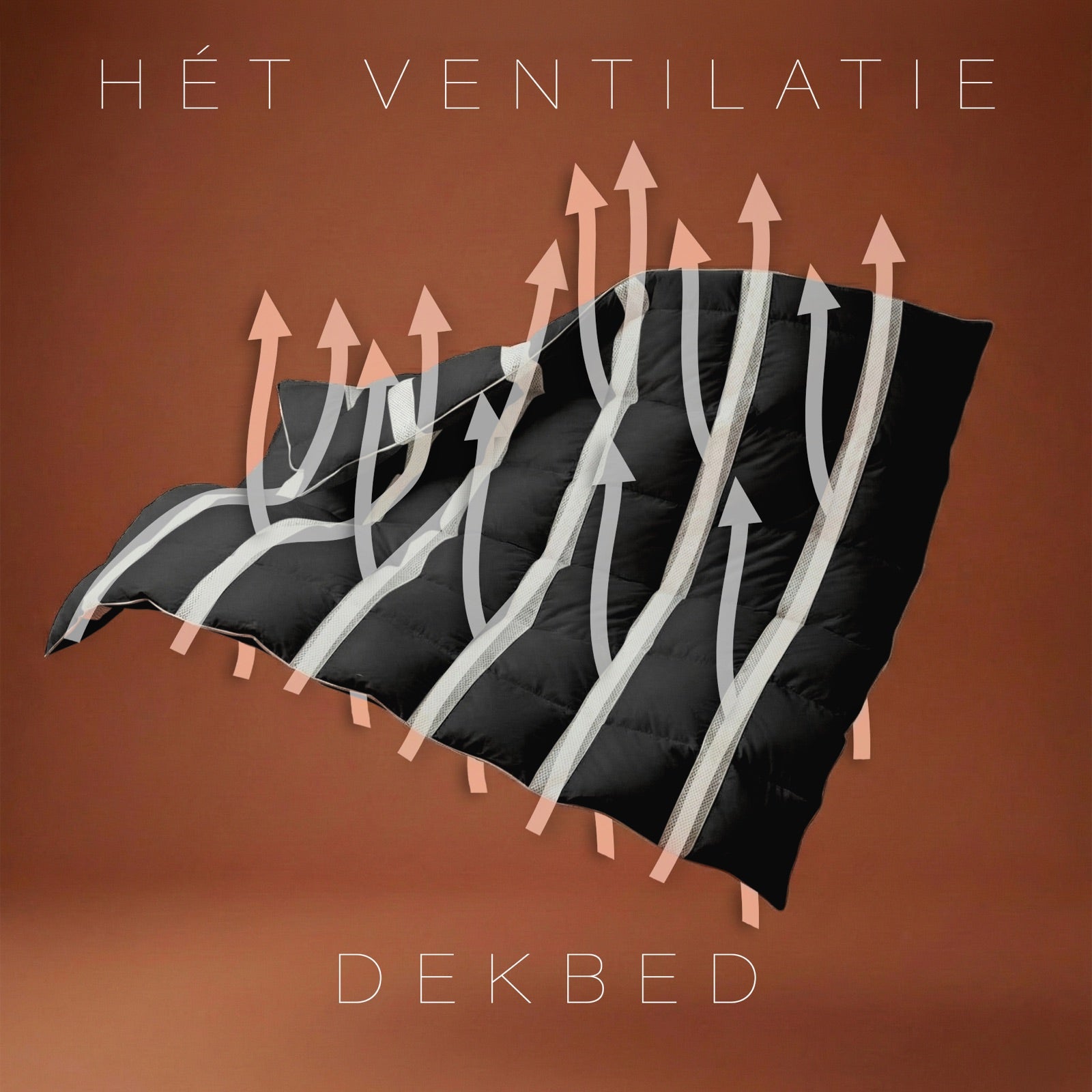 Zydante® Ventilatie Dekbed Zonder Overtrek - Zwart - Voor de zomer