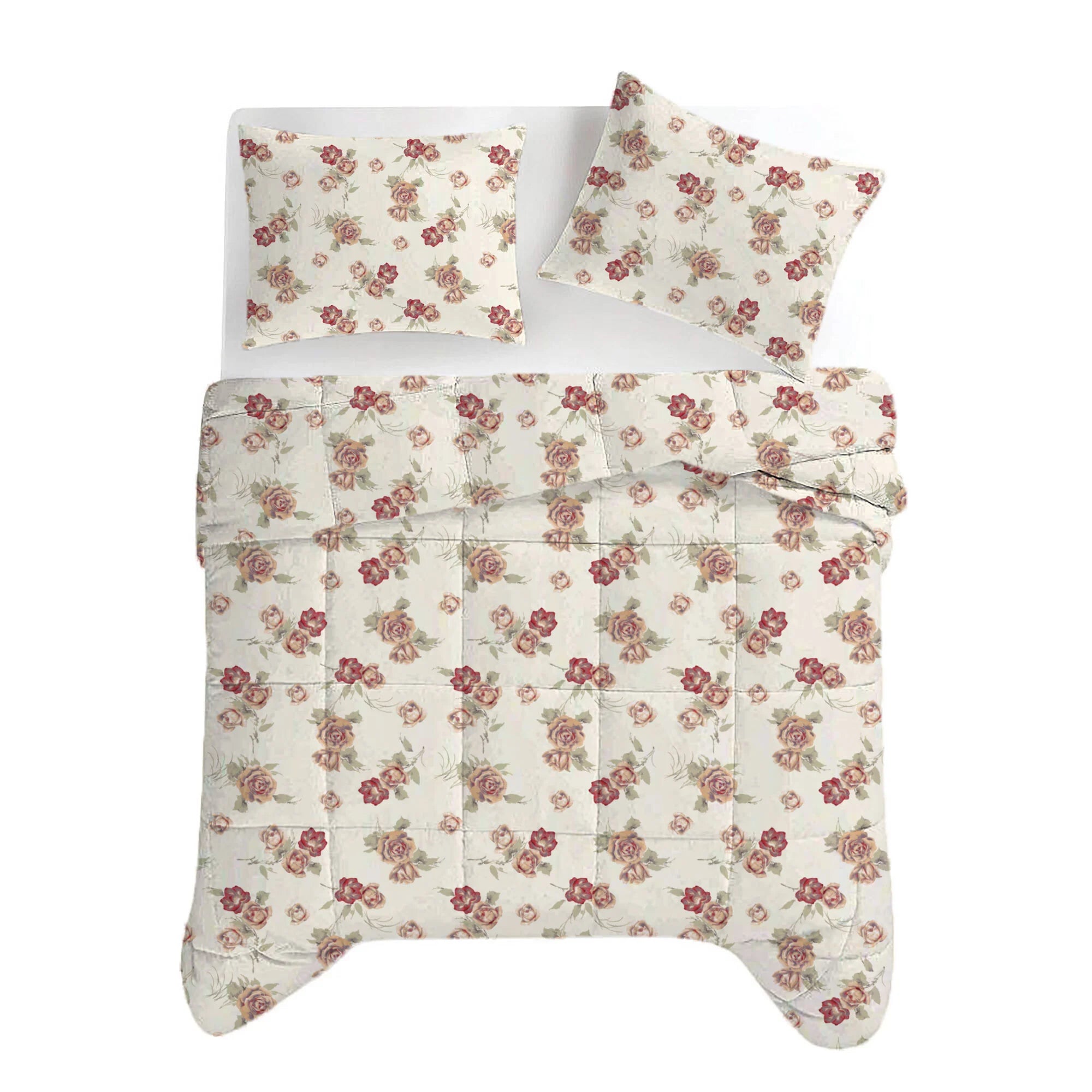 All-in One Lazy Dekbed Flowers Diamond Pink - Dekbed met kussenslopen