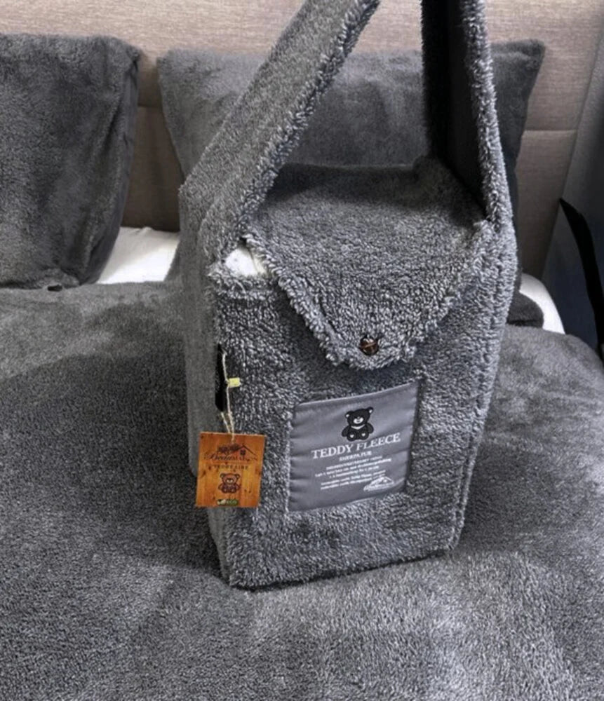 Teddy Fleece Dekbedovertrek Grijs | Luxe Warmte & Comfort