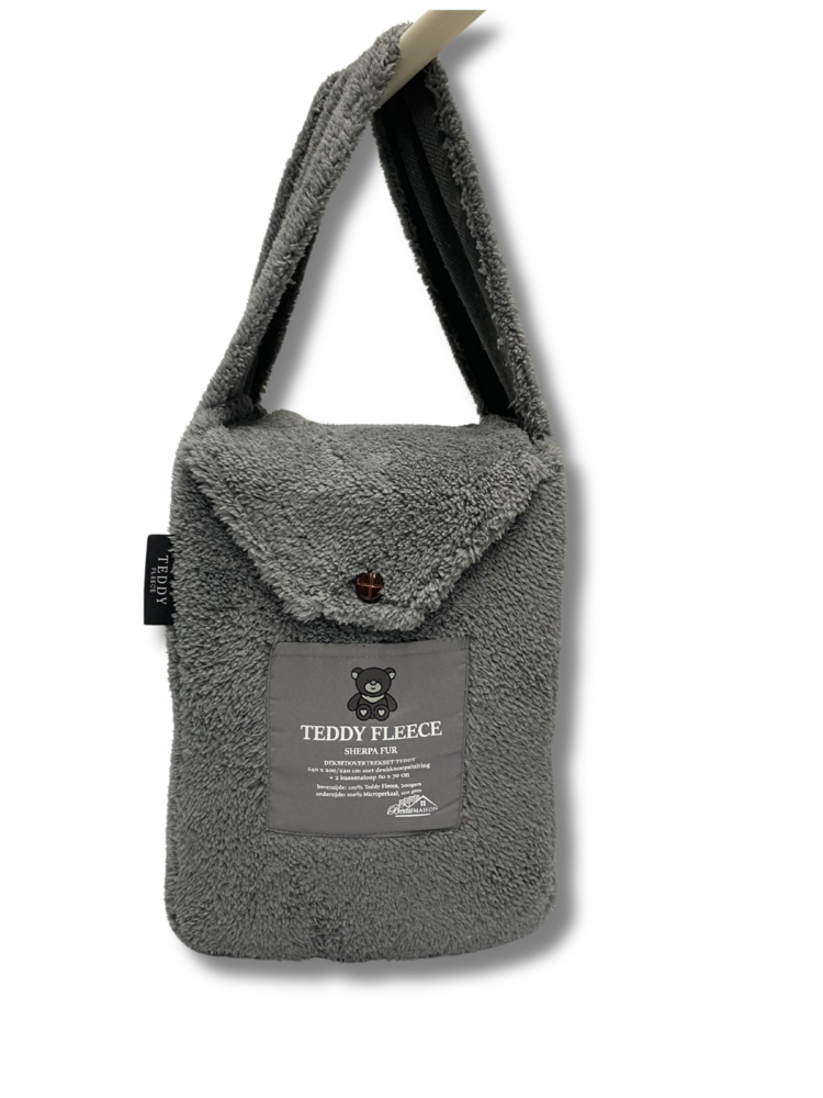 Teddy Fleece Dekbedovertrek Grijs | Luxe Warmte & Comfort