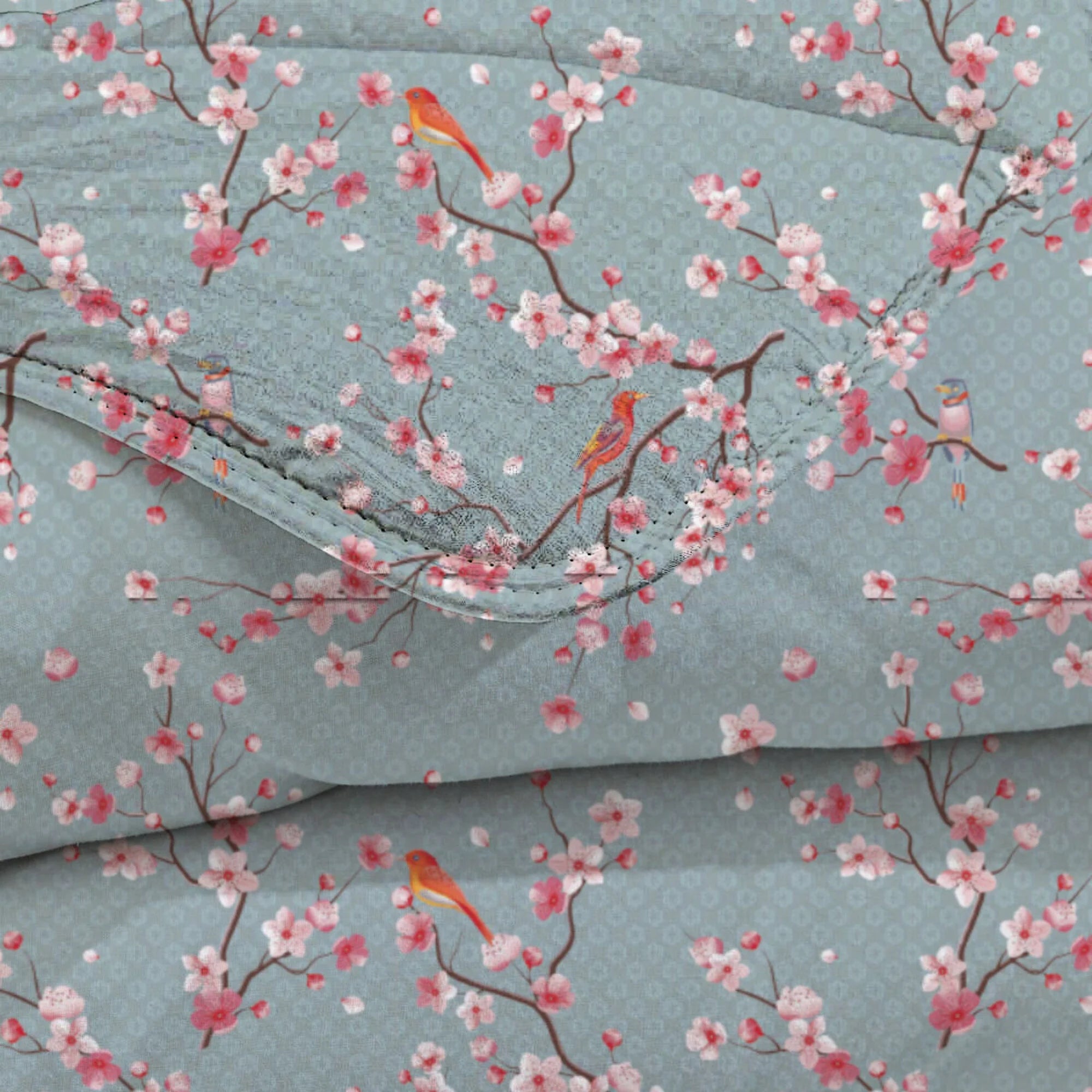 All-in One Lazy Dekbed Japon Blue - Dekbed met kussenslopen