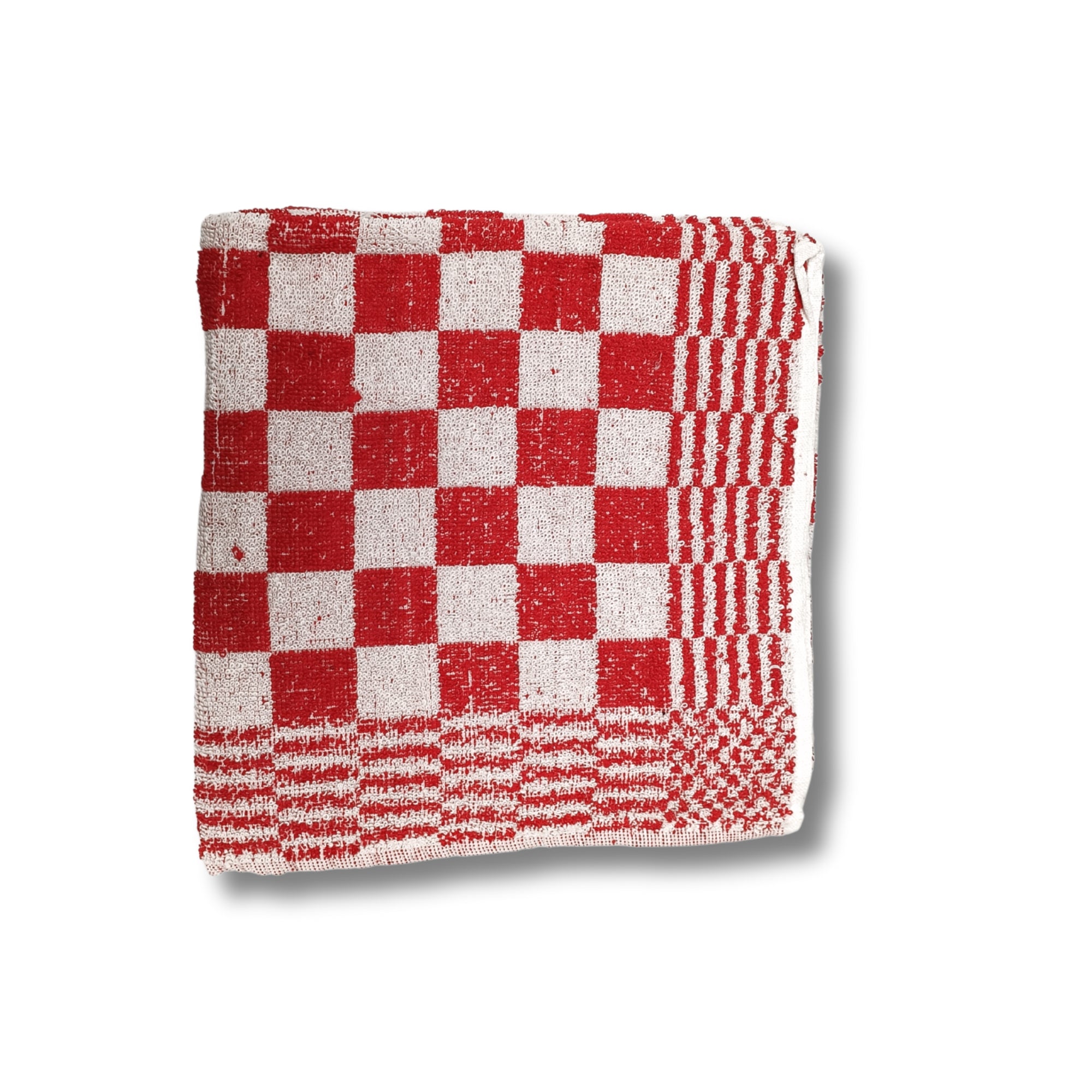Katoenen Keuken Handdoek - Set van 3 stuks - Geblokt Rood
