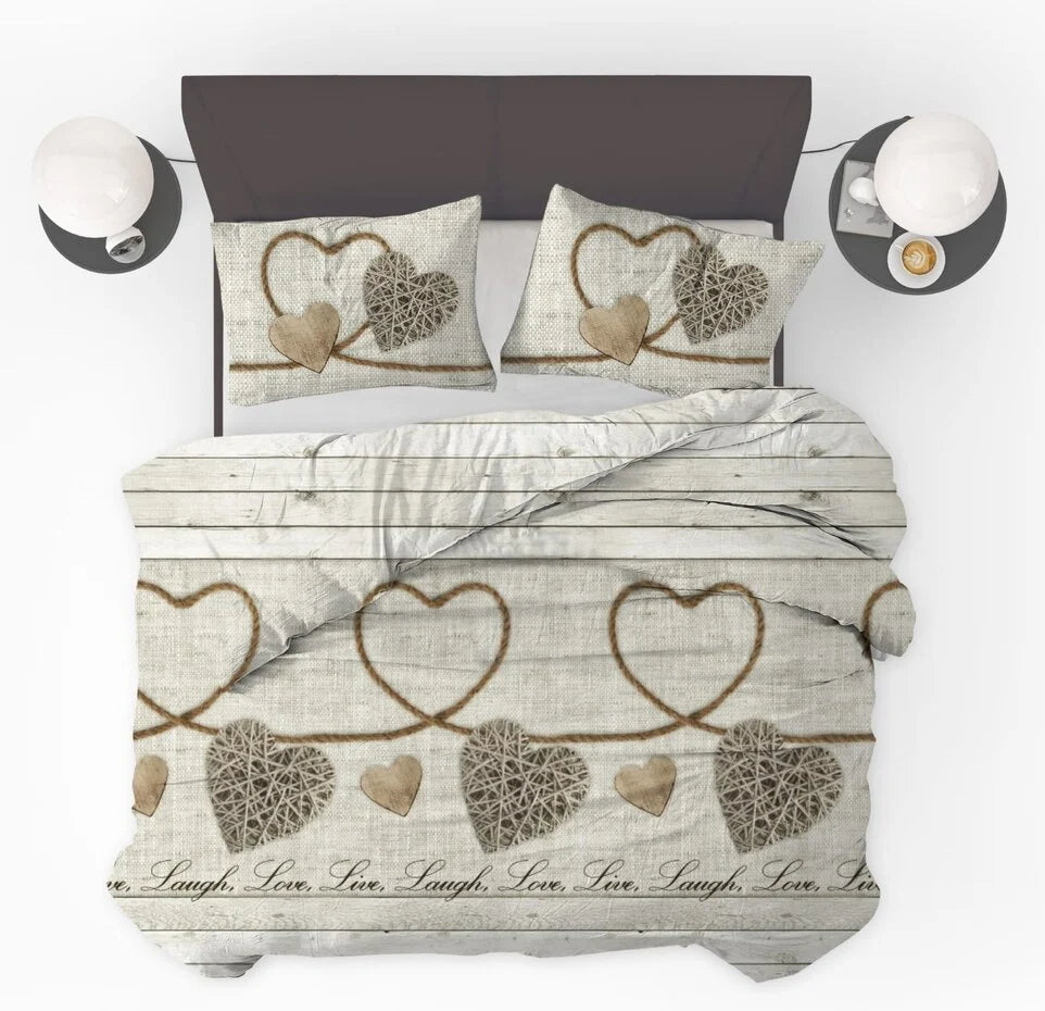 PRE-ORDER! Bedrukt Dekbed Live Laugh Love - All Year - Easy Dekbed