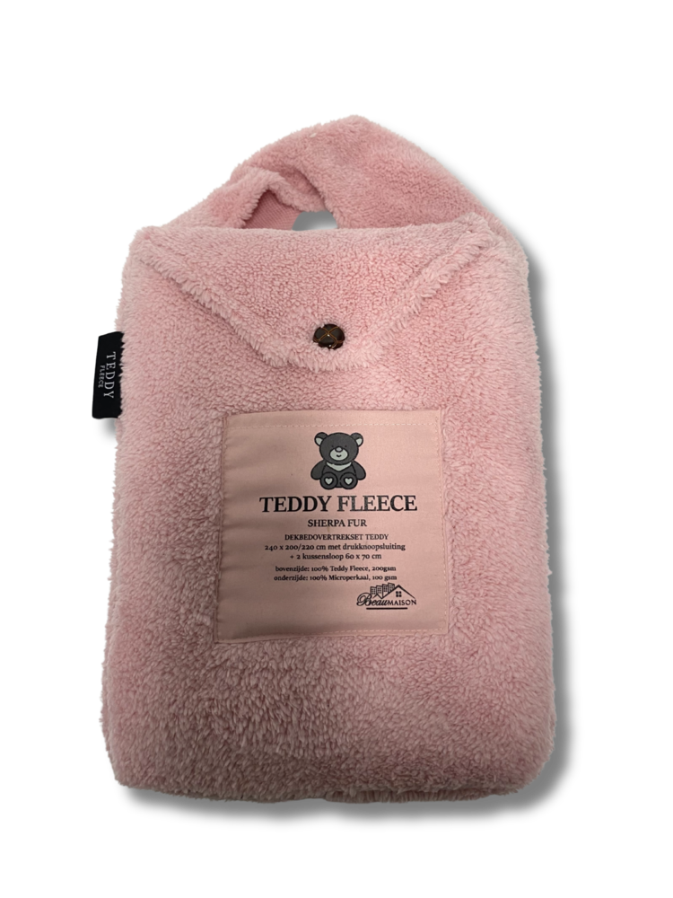 Teddy Fleece Dekbedovertrek Roze