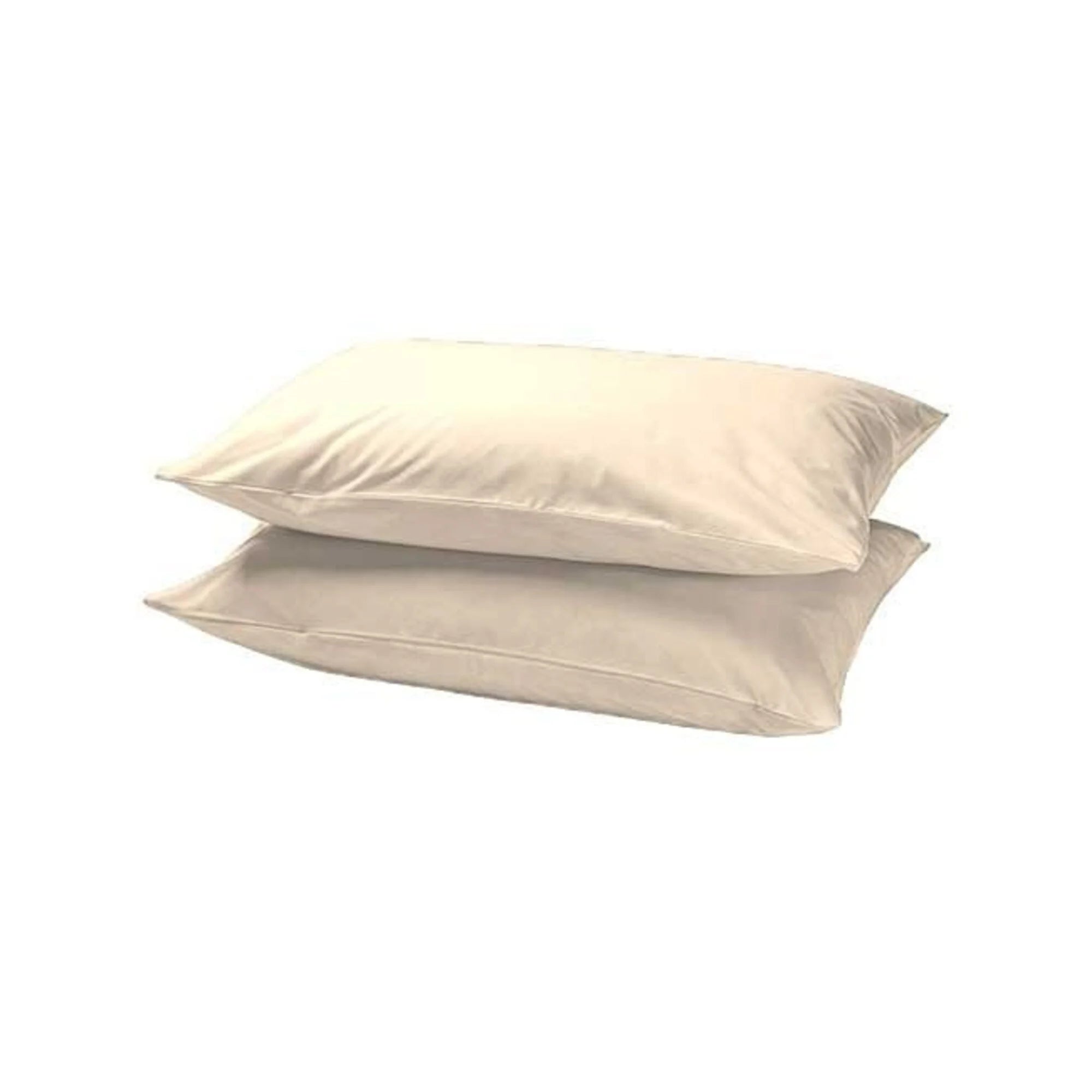 Set of 2 Percale Cotton Pillowcases Sand