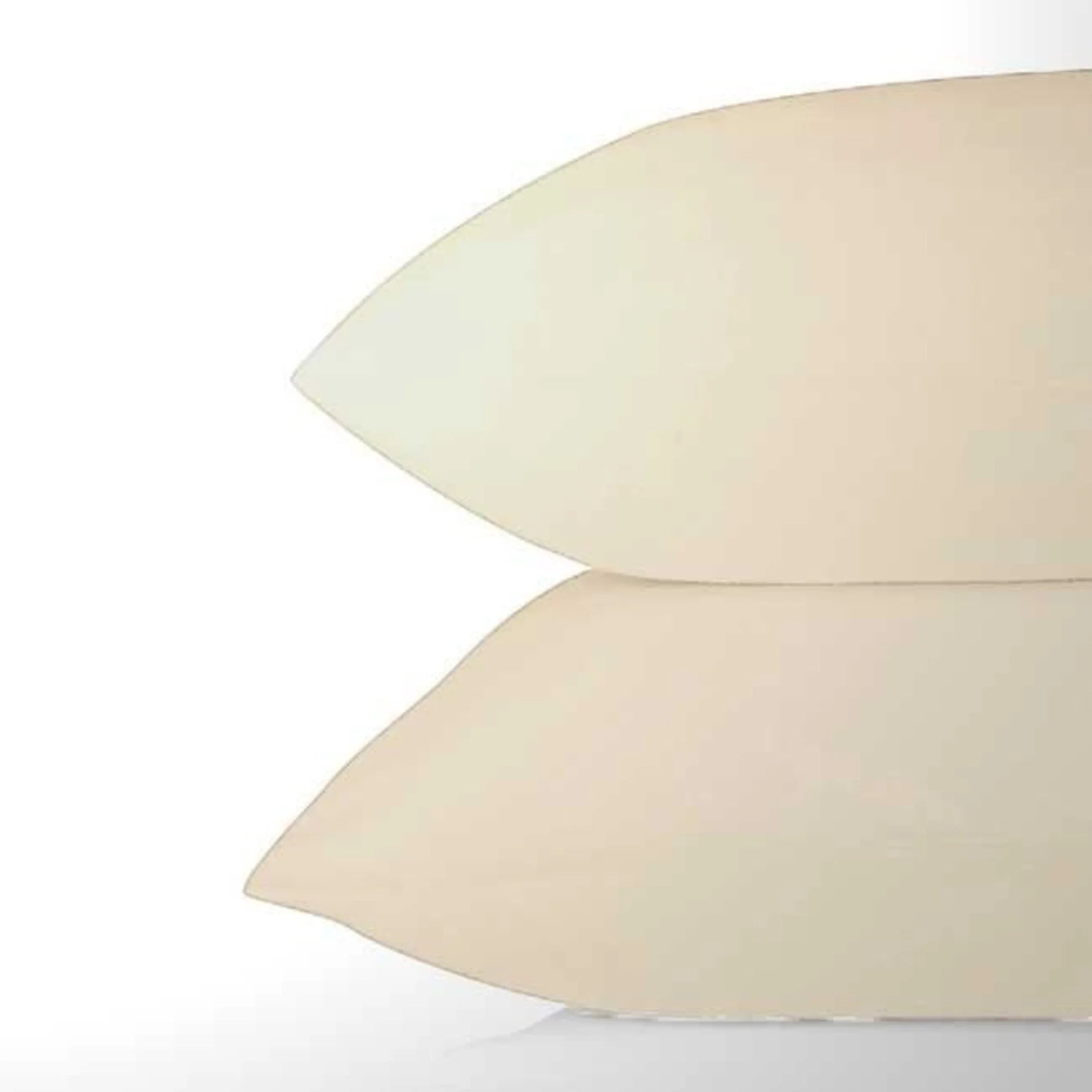 Set of 2 Percale Cotton Pillowcases Sand