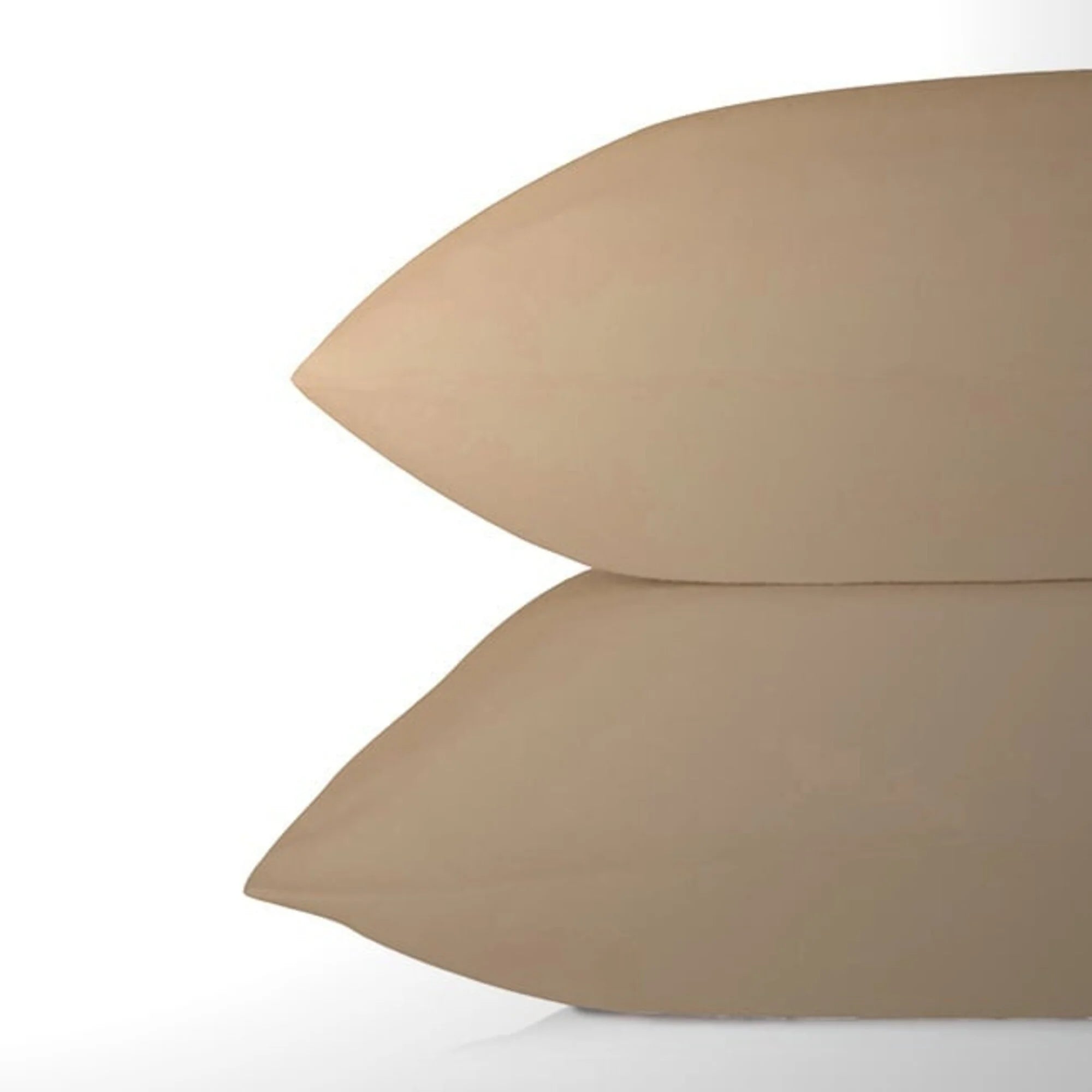 Set van 2 Perkaal Katoenen Kussenslopen Taupe