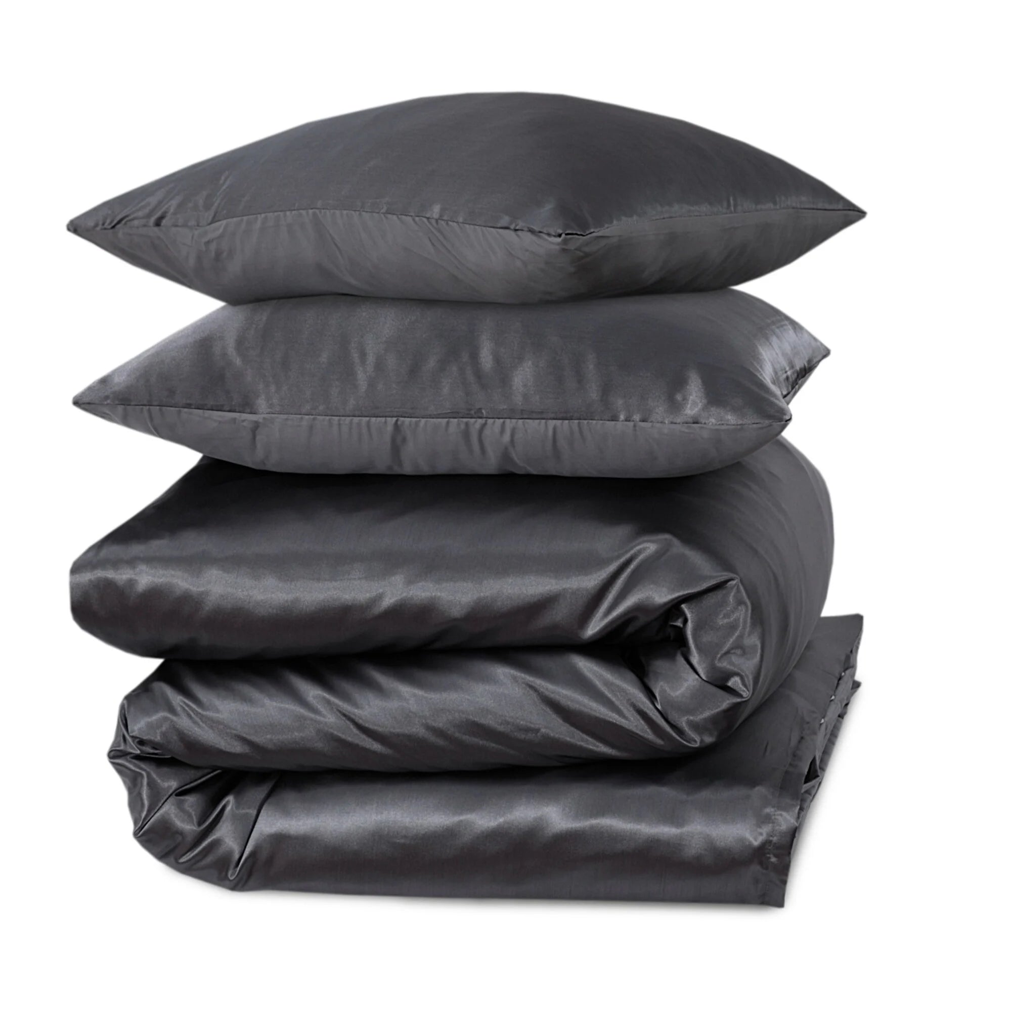 Shiny Satin Duvet Cover Anthracite