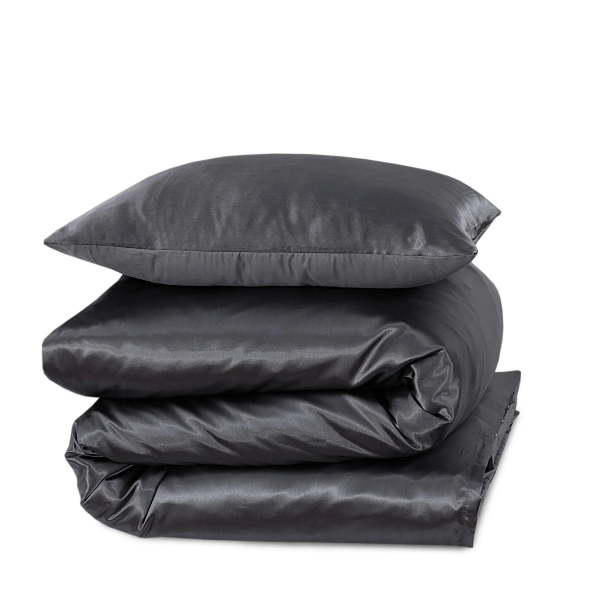 Shiny Satin Duvet Cover Anthracite
