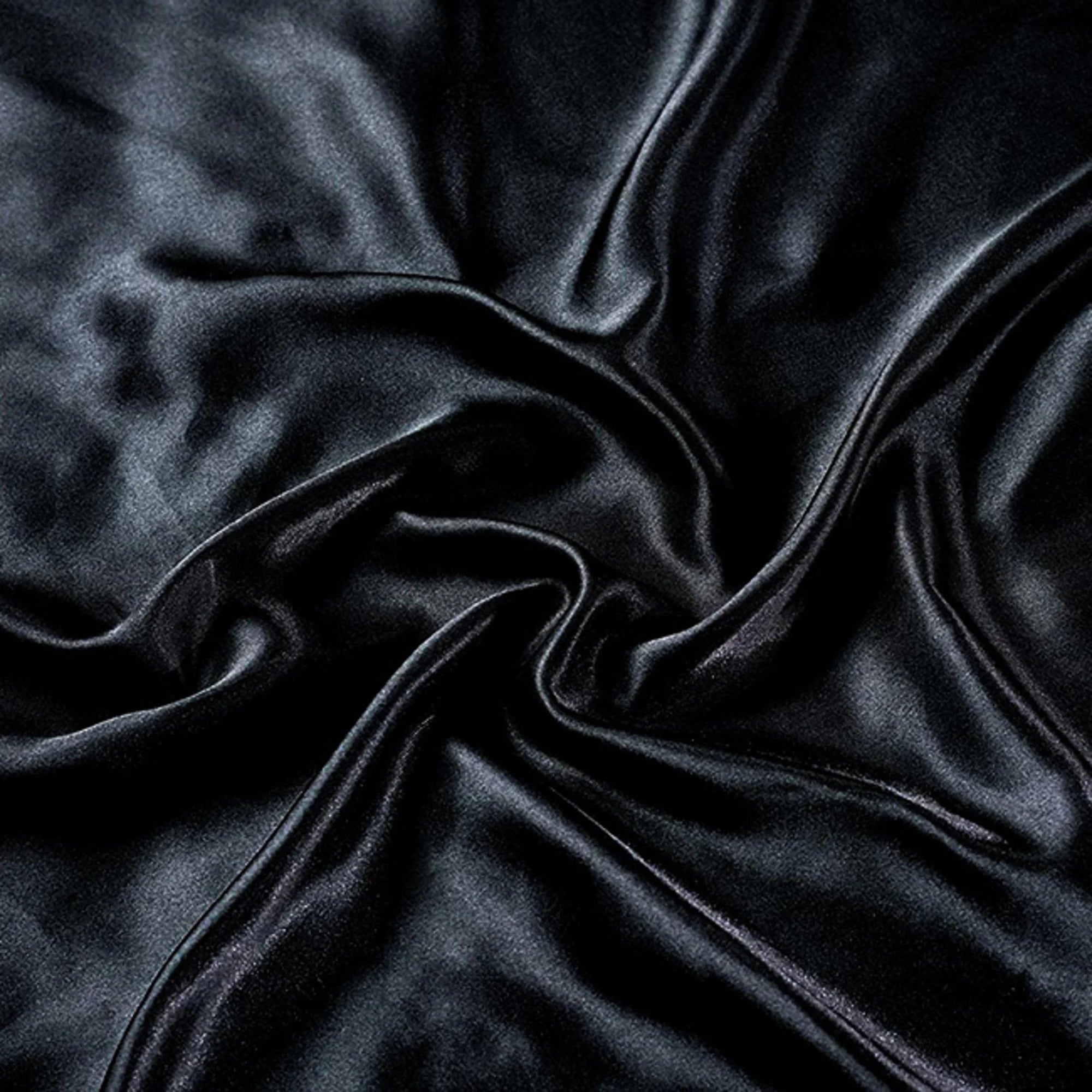 Shiny Satin Duvet Cover Black