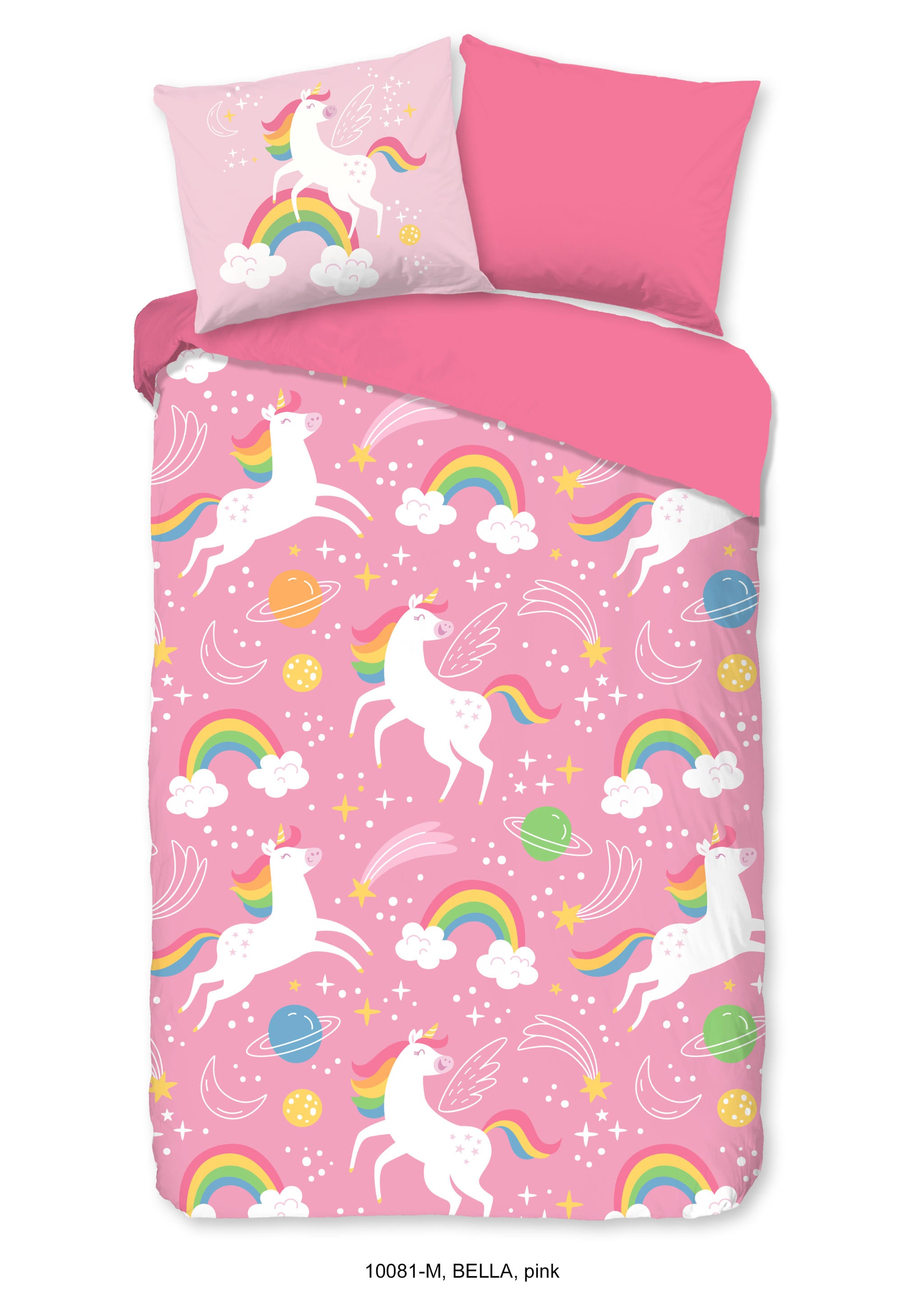 All-in One Lazy Kinderdekbed Unicorn Roze  - Dekbed voor het hele jaar