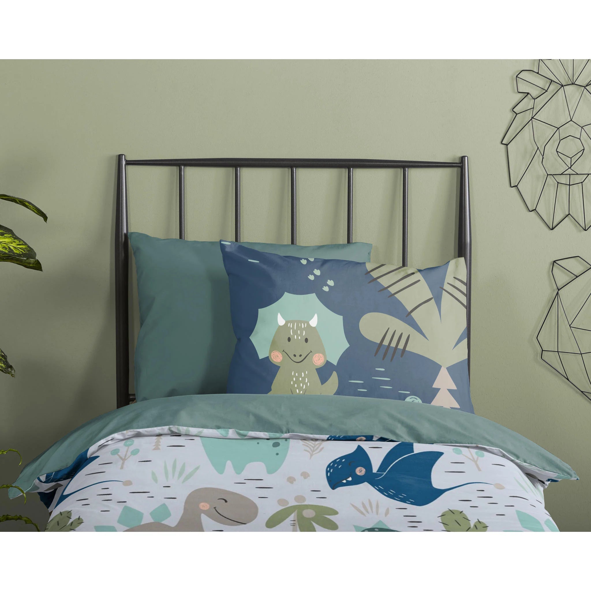 All-in One Lazy Kinderdekbed Dino  - Dekbed voor het hele jaar